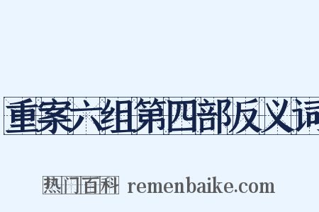 重案六组第四部反义词是什么意思的图片